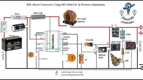 DIY Boost Converter Using MC34063 IC in Proteus Simulation | Step-by-Step Guide
