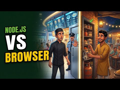Node.js vs Browser — असली फ़र्क क्या है? | Node.js Hindi Tutorial #3