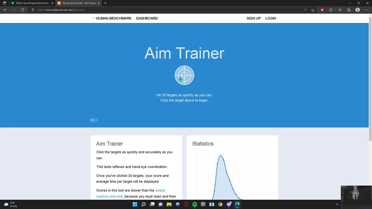 human benchmark aim trainer - 243 