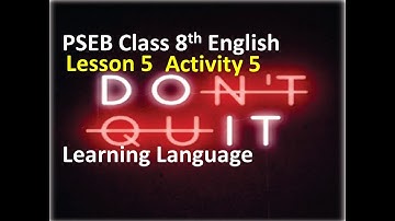 8th English Lesson 5 Don