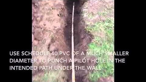 How to tunnel under concrete to install pipe with hand tools
