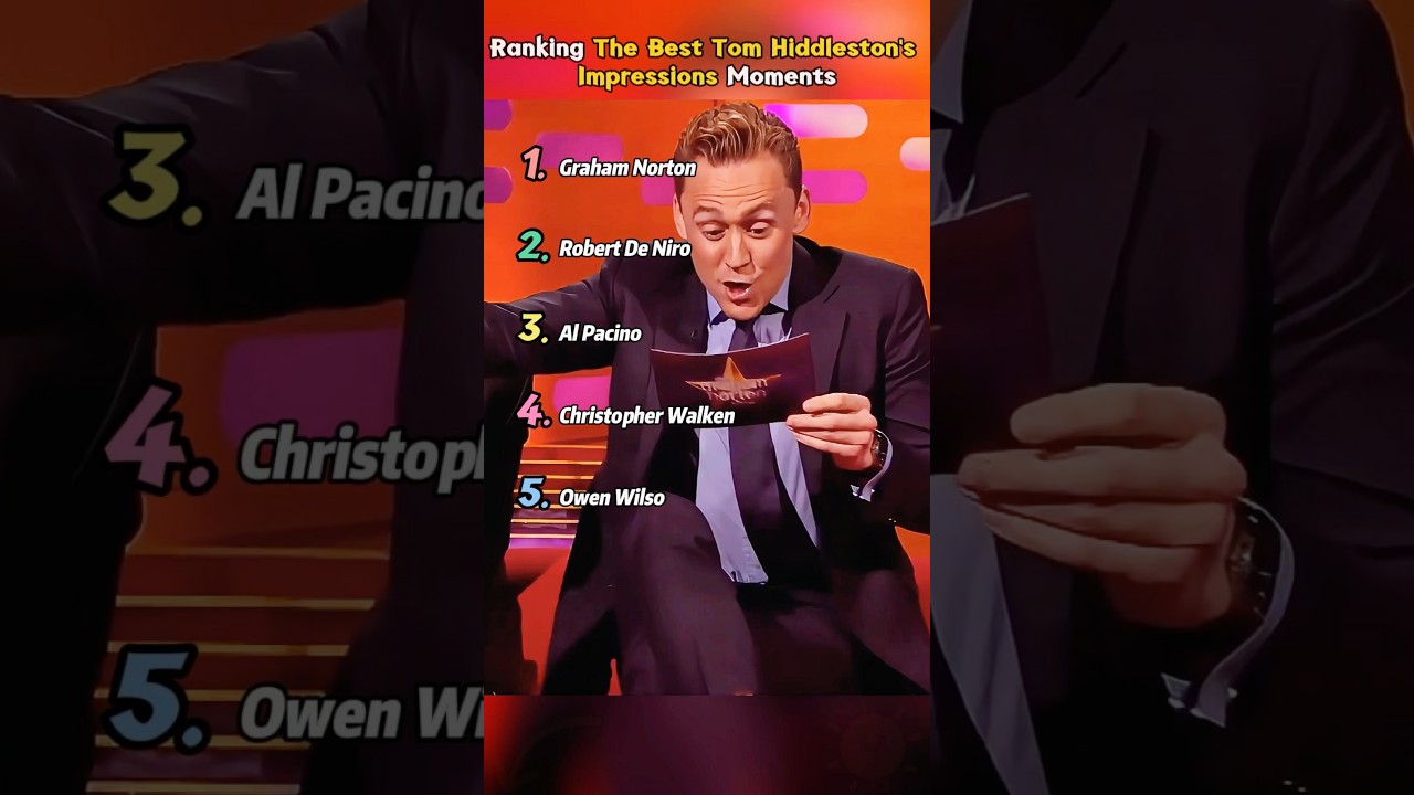 Ranking the Tom Hiddleston impressions moments #celebrity #funny #impression #tomhiddleston #shorts