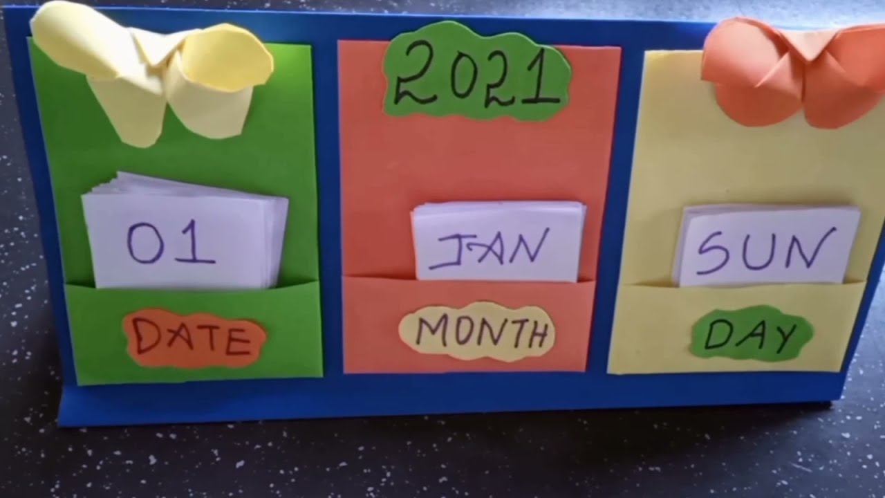 Desk calendar ♡ | Paper craft | Table calendar| Easy way |_Maluzz ...