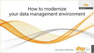 How to modernize your data management environment