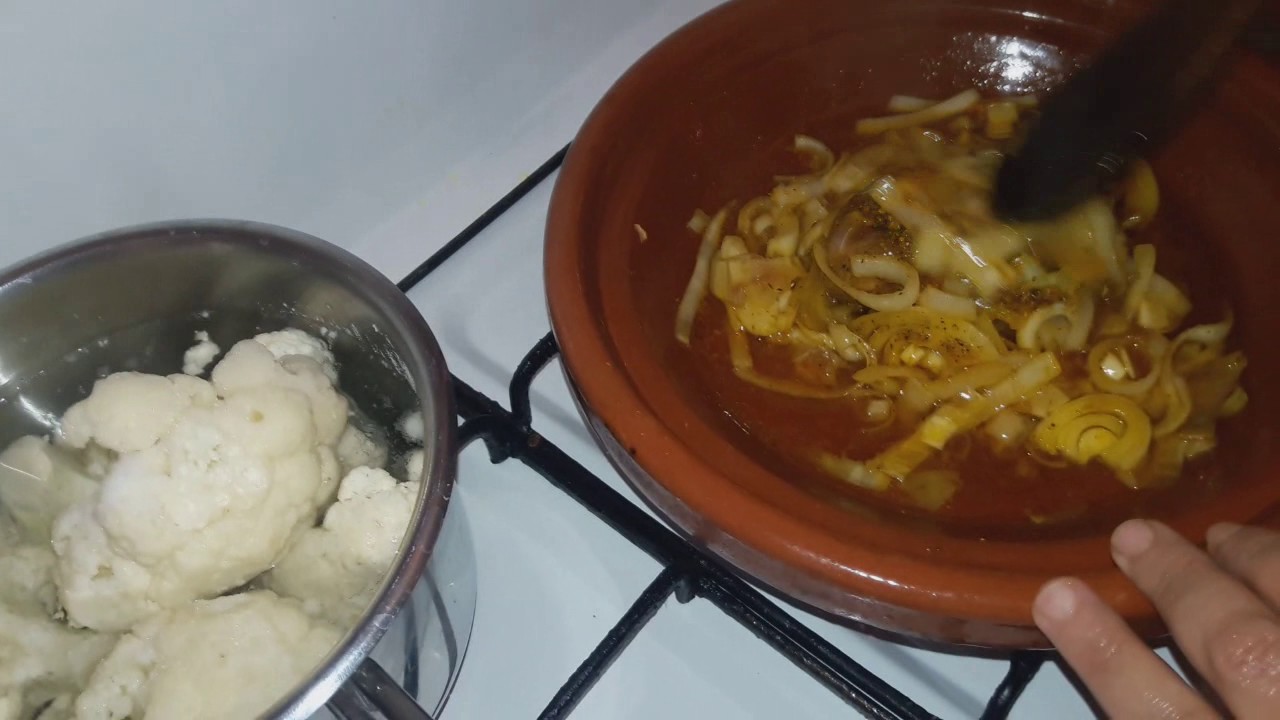 طاجين مغربي بلحم و شفلور رائع و سهل