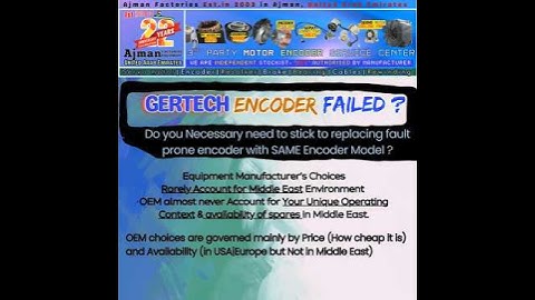 Gertech Encoder in UAE, Ajman Factories Servorepair.ae Stocks GERTECH Order Equivalent Encoder UAE