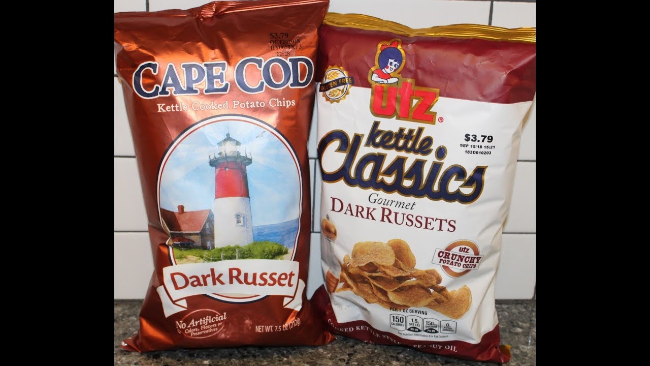 Cape Cod & UTZ Dark Russet Kettle Cooked Potato Chips Comparison