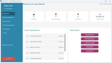 Clinic Management System in Python | Single Doctor App