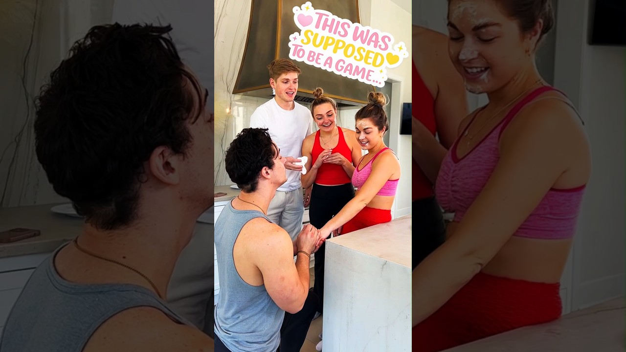 Эта игра со взбитыми сливками приняла романтический оборот 💍✨