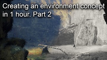 Creating an environment concept in 1 hour. Part 2. V-Ray GPU Next, Megascans, ForestPack, 3dsmax
