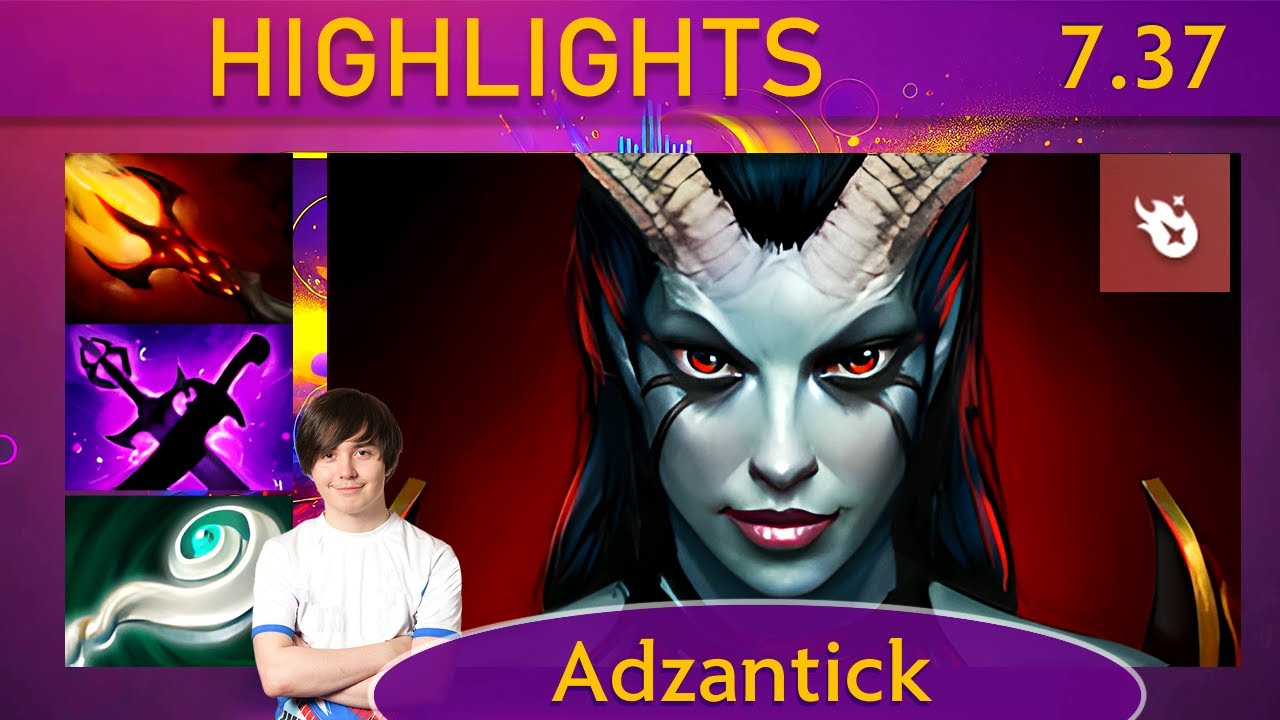 ✨ 7.37 Adzantick Queen of Pain |KDA - 32 KP - 83%| New patch Mid Highlights - Dota 2 Top MMR