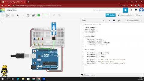 TINKERCAD, semáforo con servomotor
