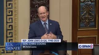 Sen. Coons delivers floor remarks on the lying in state of Rep. John Lewis - July 27, 2020
