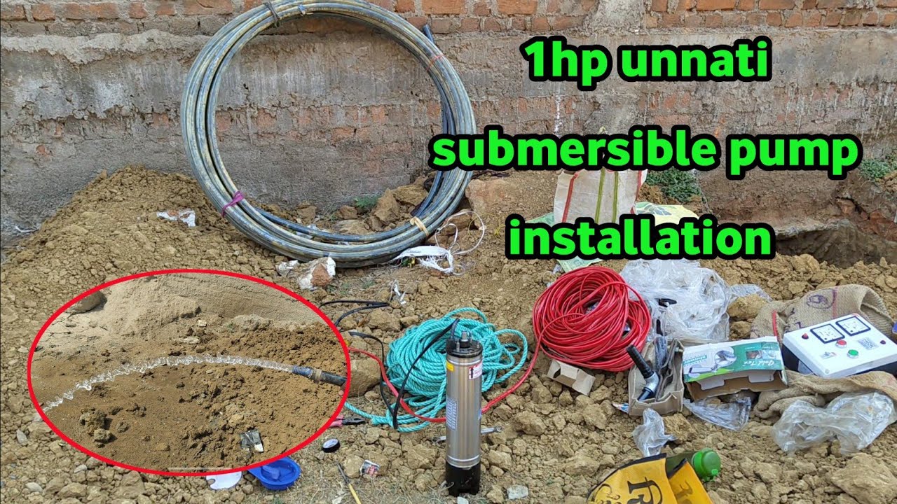 1hp unnati submersible water pump installation and price by Pump