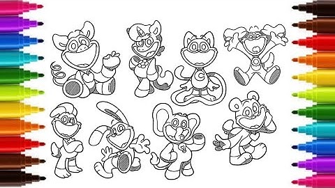 Smiling Critters Coloring Pages 03 | Coloring Poppy Playtime @joditaart