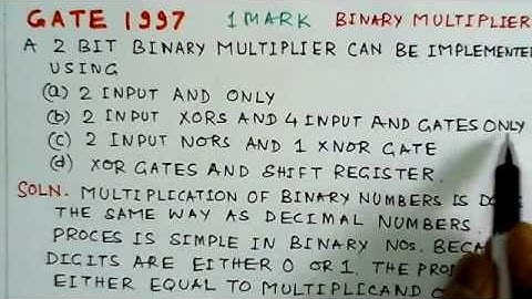 Video Solution to GATE ECE-1997 Problem on Arithmetic Circuits
