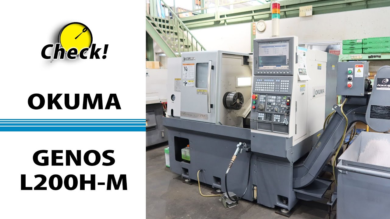 26678 オークマ GENOS-L200H-M [2011年] NC旋盤 ミーリング - YouTube
