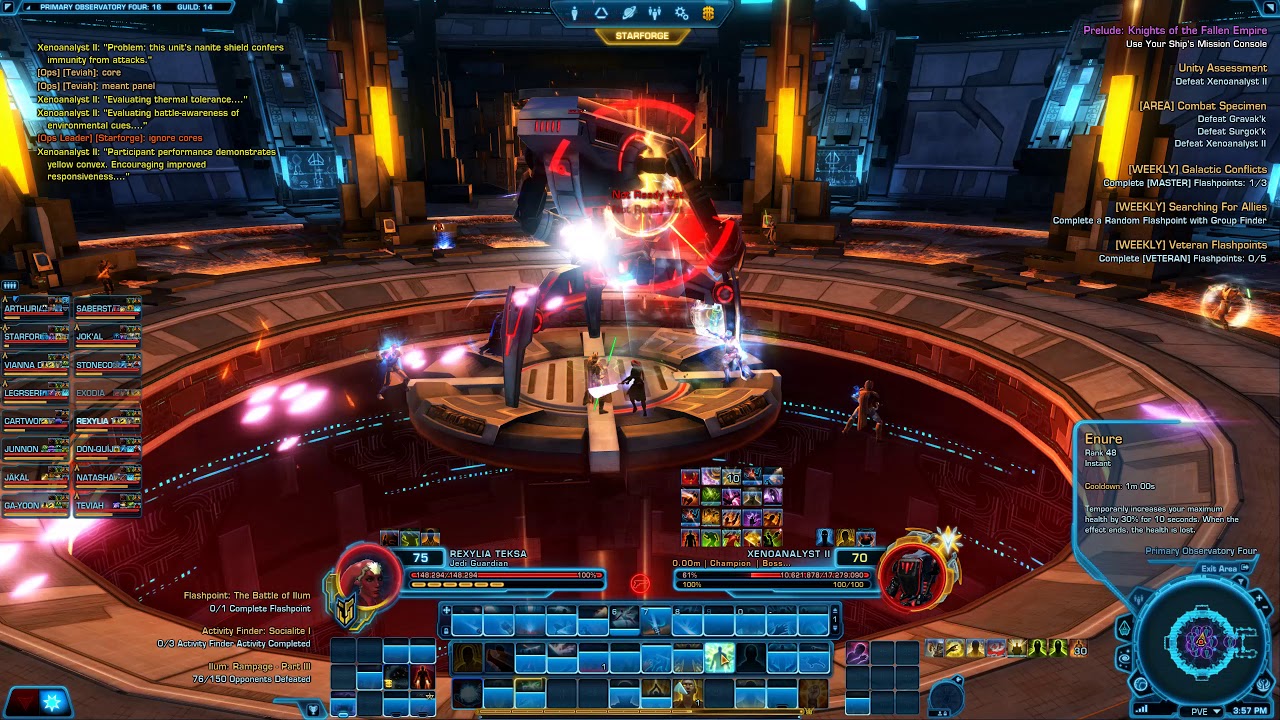 SWTOR Xeno Operation 16 man SM - dps guardian.