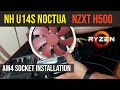 NH U14S Noctua install AM4 socket | NZXT H500 Overwatch