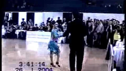 Khrystyna Moshenska dancing with Donnie Burns, Kyi...