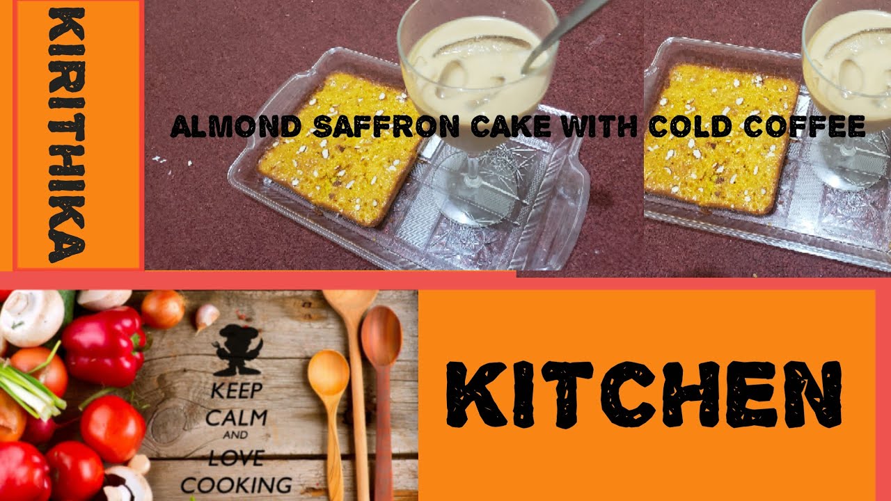 ALMOND SAFFRON CAKE WITH COLD COFFEE || பாதாம் குங்குமப்பூ கேக்  ||IN TAMIL||EASY RECIPE