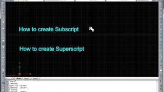 ActCAD   how to create superscript and subscript Profile