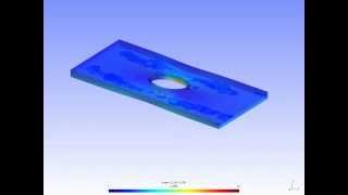 Modeling of delamination in a cross-ply fiber reinforced composite plate using MultiMech™