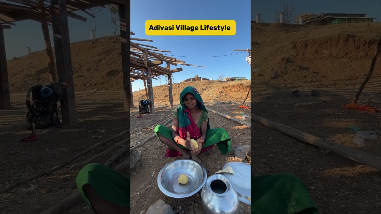 People of the tribal community are cooking food.