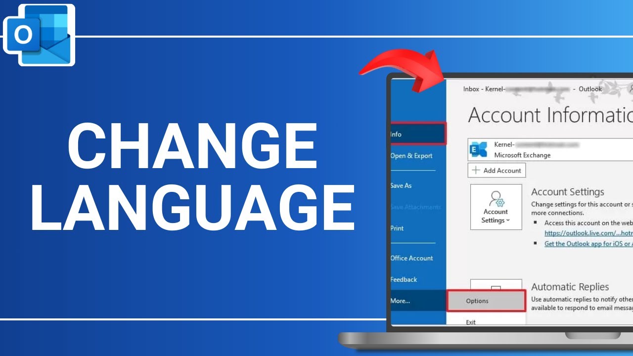 How to Change Language in Outlook - YouTube
