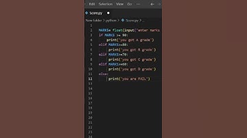 Calculate Grades in Python #gradeschool #code #pythonbeginner #youtubeshorts