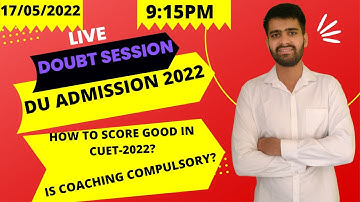 Delhi University admission 2022 Live query session.