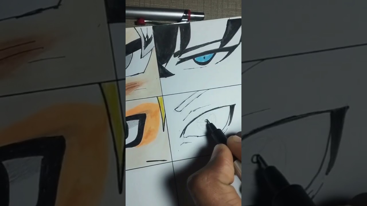 Day 4 ogf drawing anime eyes series#shorts #trending #anime
