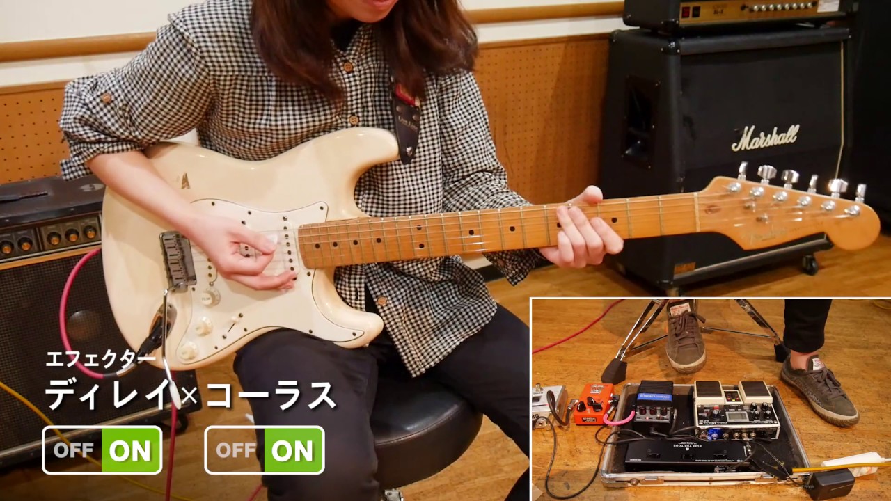 エレキギター動画 一度は聴いたことのある有名リフメドレー エフェクターによる奏法の違い Okada音楽教室