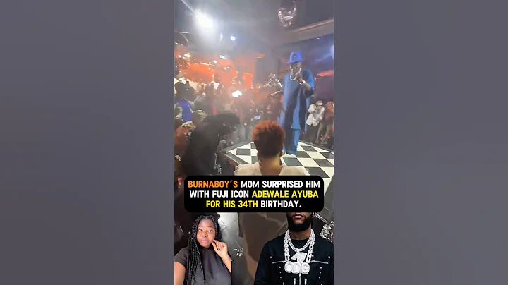 Burnaboy’s mom surprised him with Fuji icon Adewale Ayuba for his 34th birthday. #shorts #burnaboy
