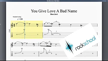 You Give Love a Bad Name Hot Rocks Rockschool Grade 2 Guitar