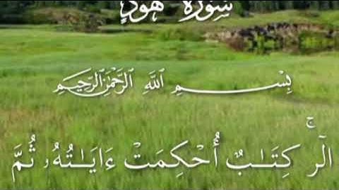 اواخر سورة يونس واوائل سورة هود صفحة ٢٢١ مكتوبة مكررة بصوت عذب وجميل لسعد الغامدي