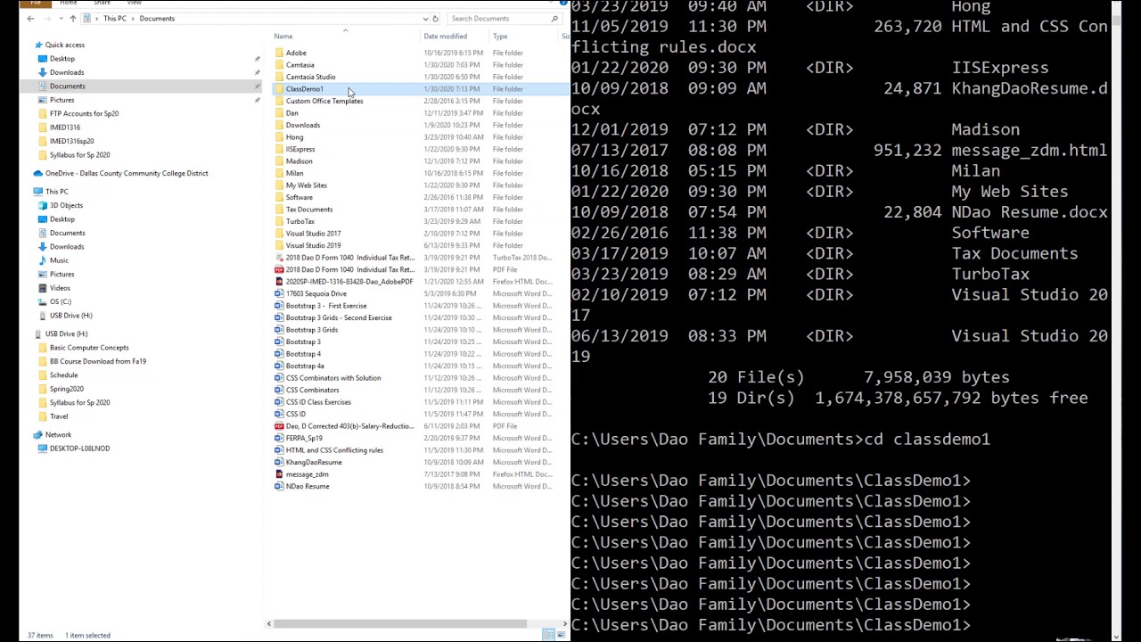 File Management Part 1A DOS Commands YouTube