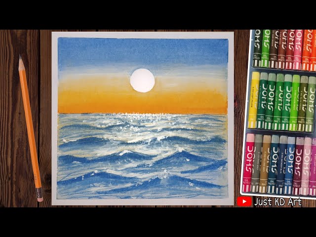 Acrylic Painting for Beginners on Canvas, Calm Sunset