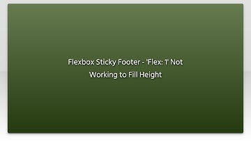 Flexbox Sticky Footer - 