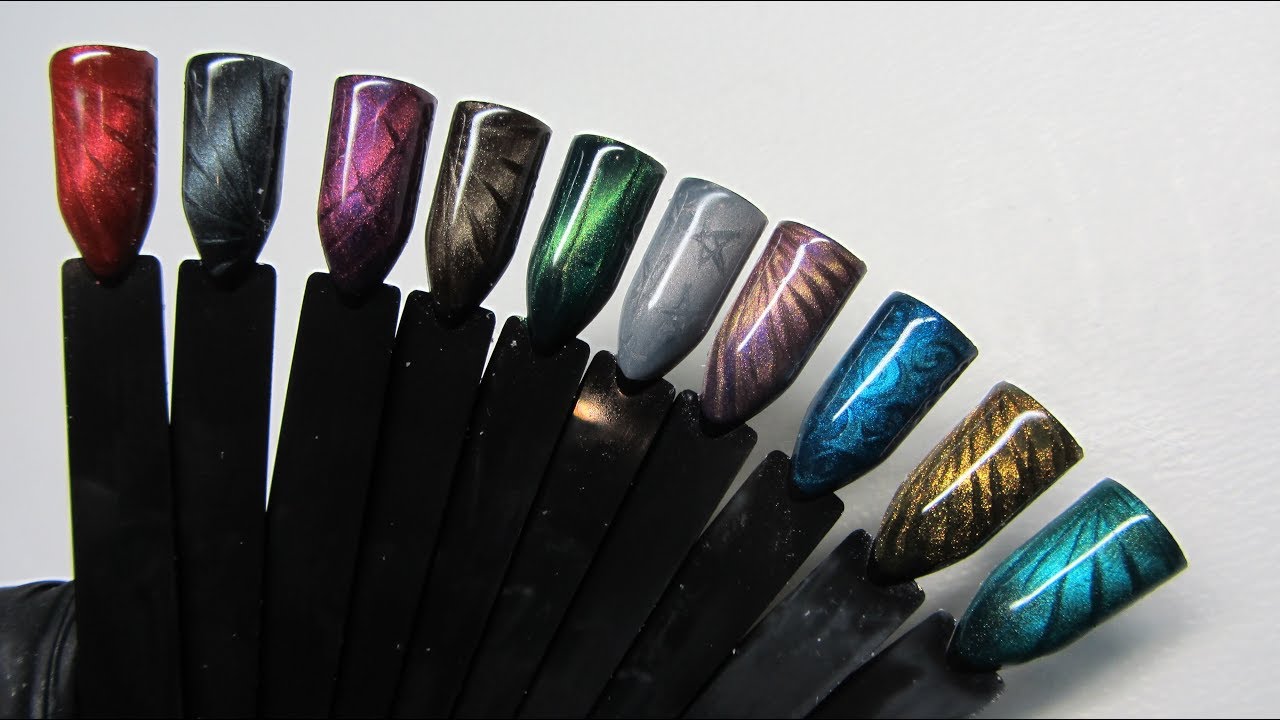 Cat eye nails - Wzorki z lakierami magnetycznymi