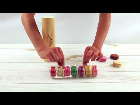 Packnwood UK - Macaron insert and wooden box (7 macarons)