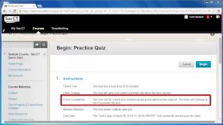 SacCT- How to Take an Assessment screenshot 2