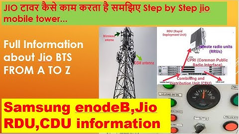 Samsung enodeB,Jio RDU,CDU information.JIO टावर कैसे काम करता है समझिए Step by Step jio mobile tower