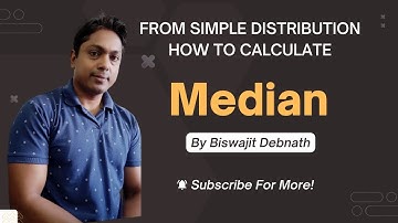 How To Calculate Median l Simple Distribution l Learning Statistics l With BDN