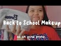 How to hide dark spots | BACK TO SCHOOL MAKEUP 🤍✨️acne prone skin | Philippines 🇵🇭