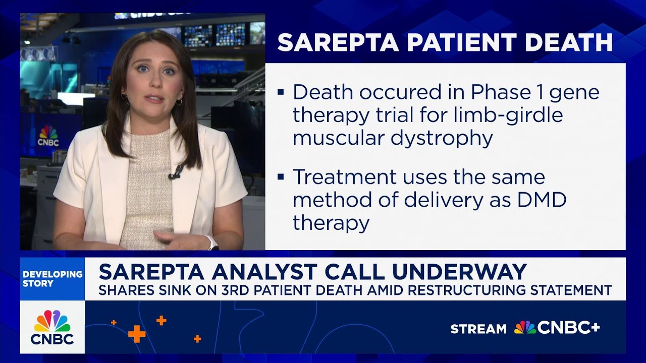 Sarepta shares sink on 3rd patient death amid restructuring statement