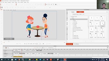 Animate Part 01 Walk In out give take apple on table by using clip motion in Cartoon Animator 4