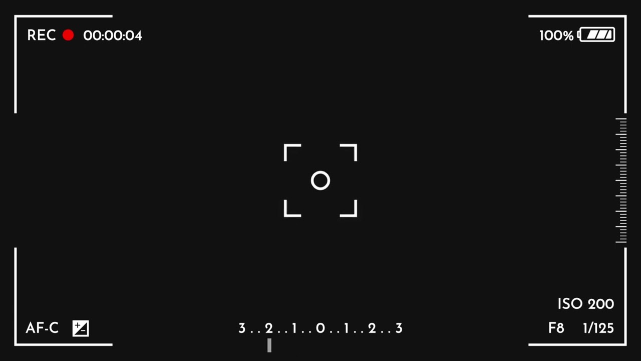 4K Camera Screen Recording Overlay | Free Video for Editors