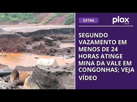 Segundo vazamento em menos de 24 horas atinge mina da Vale em Congonhas; veja vídeo