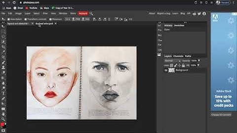 Using Photopea for developments in GCSE and A Level Art